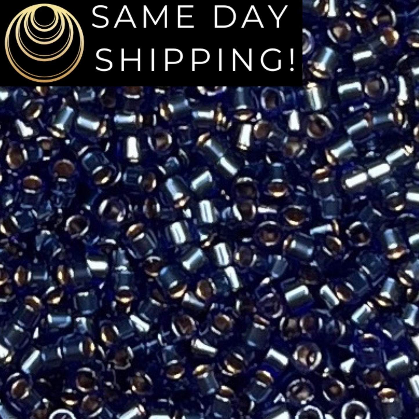DB0278 SAME DAY SHIPPING! 1 Gram-20 Grams Miyuki 11/0 Delica Beads Lined Navy Blue Luster DB278 -Free Container!