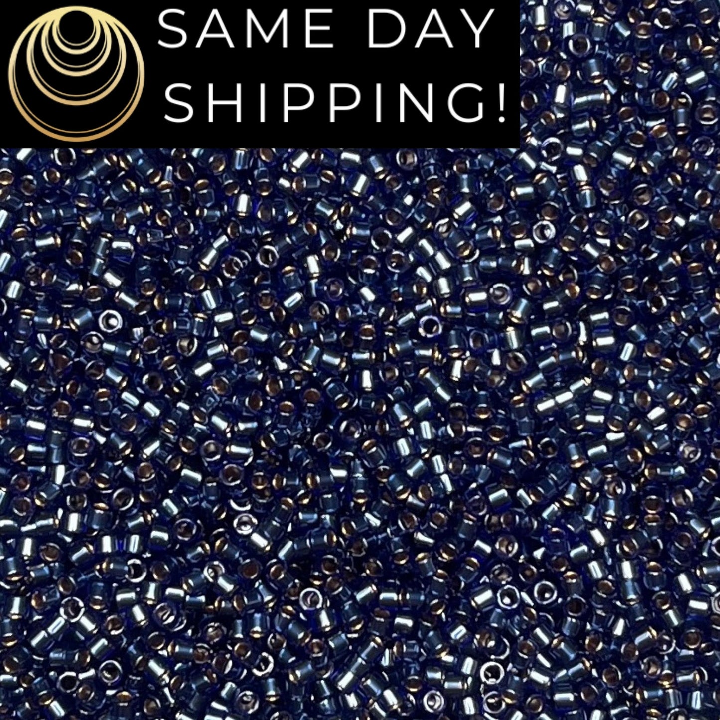 DB0278 SAME DAY SHIPPING! 1 Gram-20 Grams Miyuki 11/0 Delica Beads Lined Navy Blue Luster DB278 -Free Container!