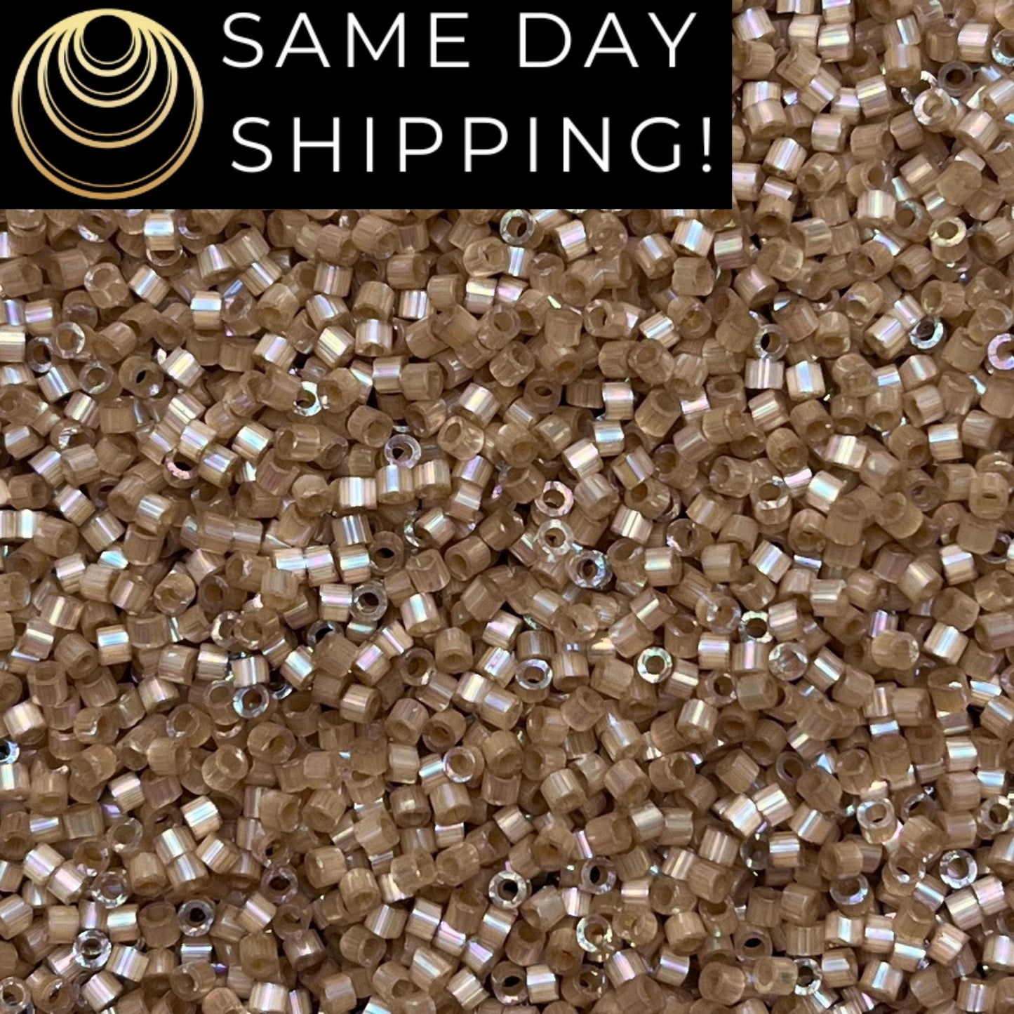 DB1862 (1 Gram -20 Grams) Miyuki Size 11/0 Delica Beads Silk Inside Dyed Sand Dune-Free Container! Same Day Shipping! DB1862 DB-1862