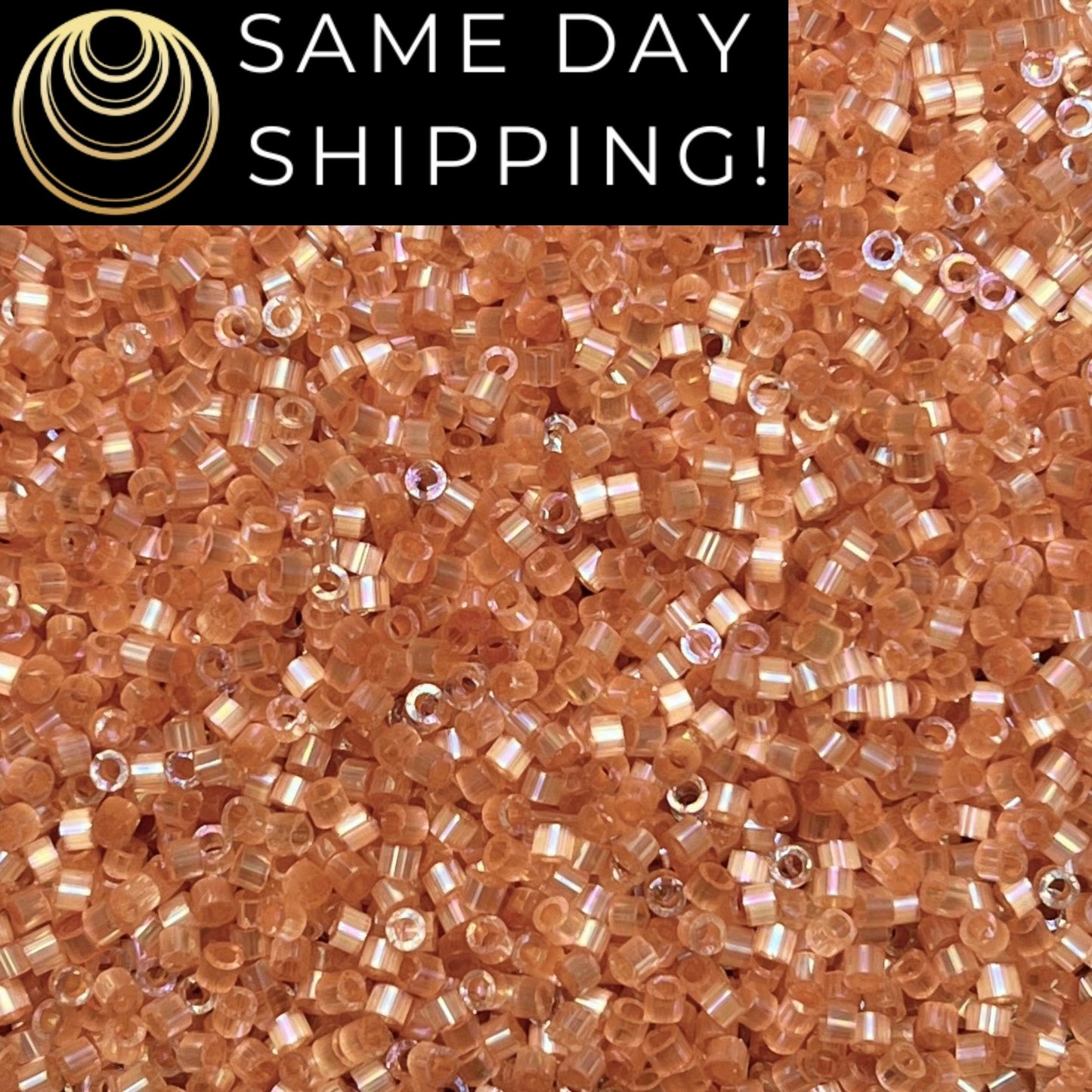 DB1864 (1 Gram -20 Grams) Miyuki Size 11/0 Delica Beads Silk Inside Dyed Topaz AB-Free Container! Same Day Shipping! DB-1864