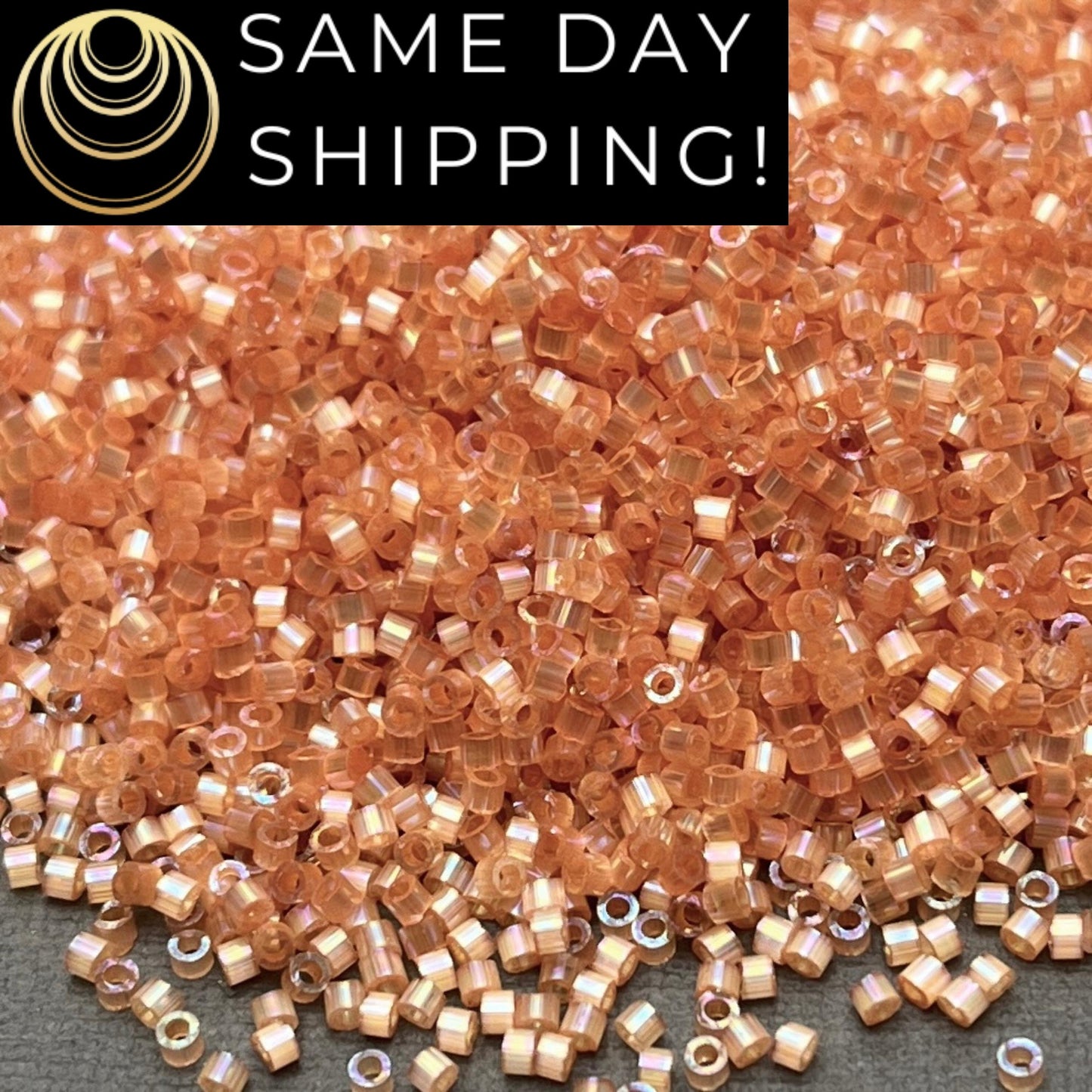 DB1864 (1 Gram -20 Grams) Miyuki Size 11/0 Delica Beads Silk Inside Dyed Topaz AB-Free Container! Same Day Shipping! DB-1864