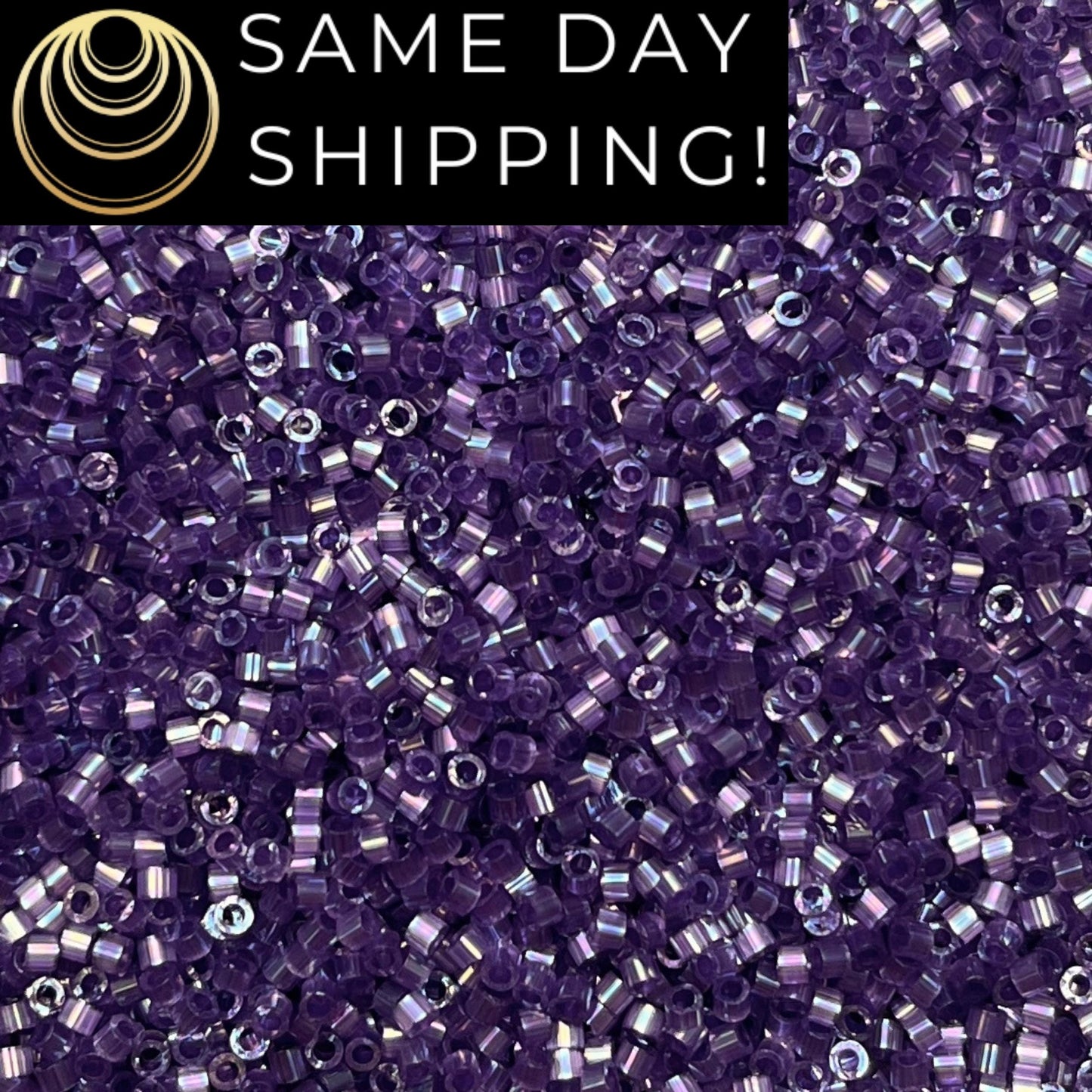 DB1881 (1 Gram -20 Grams) Miyuki Size 11/0 Delica Beads Silk Inside Dyed Dark Orchid AB-Free Container! Same Day Shipping! DB-1881 DB 1881