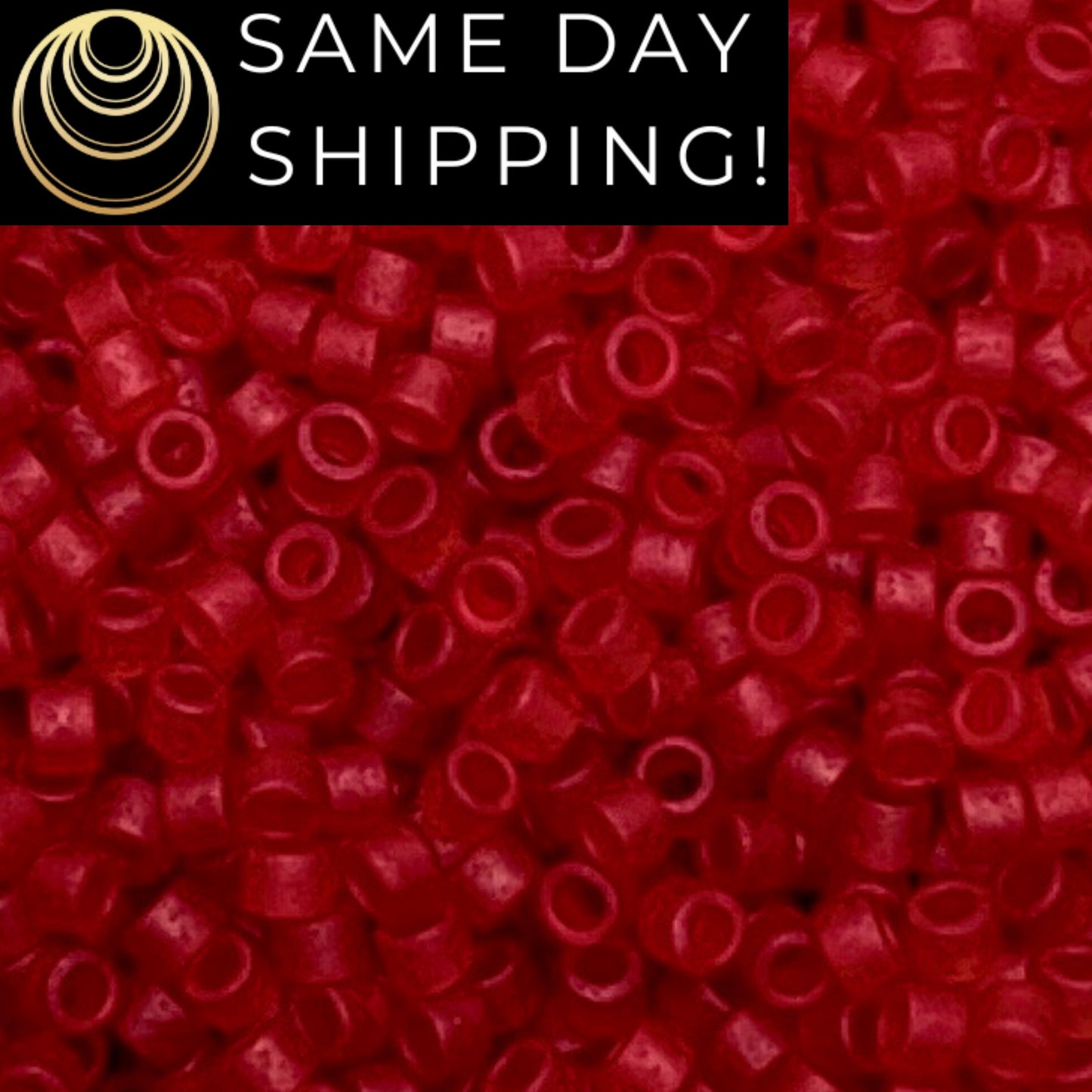 DB1262 (1 gram-20 grams) Miyuki Size 11/0 Delica Beads Matte Transparent Dark Cherry Red-Free Container! Same Day Shipping!