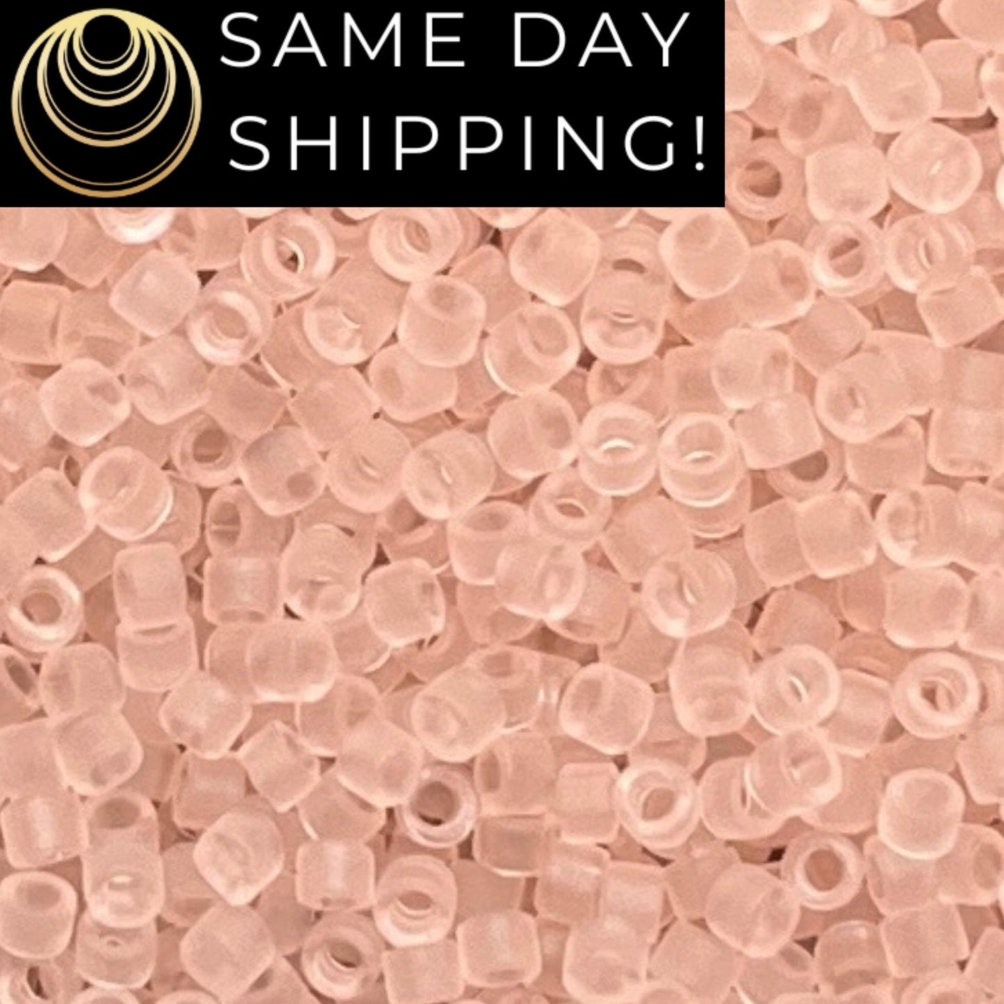 DB1263 (1 gram-20 grams) Miyuki Size 11/0 Delica Beads Matte Transparent Pink Mist-Free Container! Same Day Shipping!