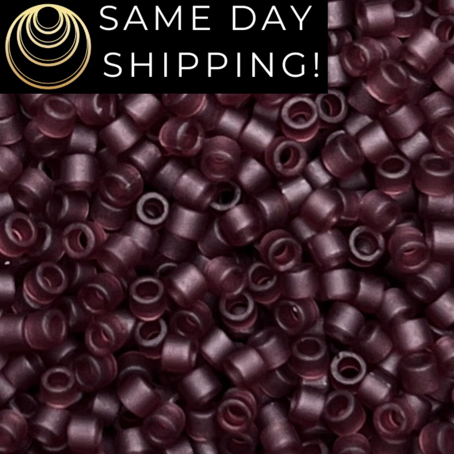 DB1264 (1 gram-20 grams) Miyuki Size 11/0 Delica Beads Matte Transparent Mauve-Free Container! Same Day Shipping! See All Pictures!