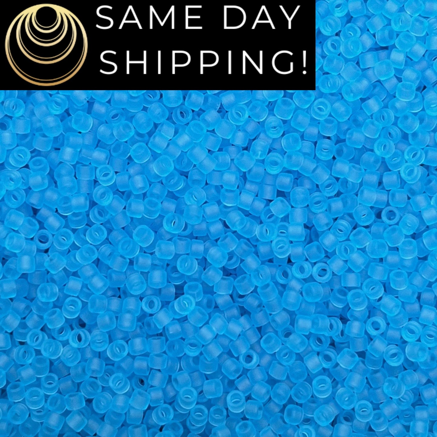DB1269 (1 gram-20 grams) Miyuki Size 11/0 Delica Beads Matte Transparent Ocean Blue-Free Container! Same Day Shipping! See All Pictures!
