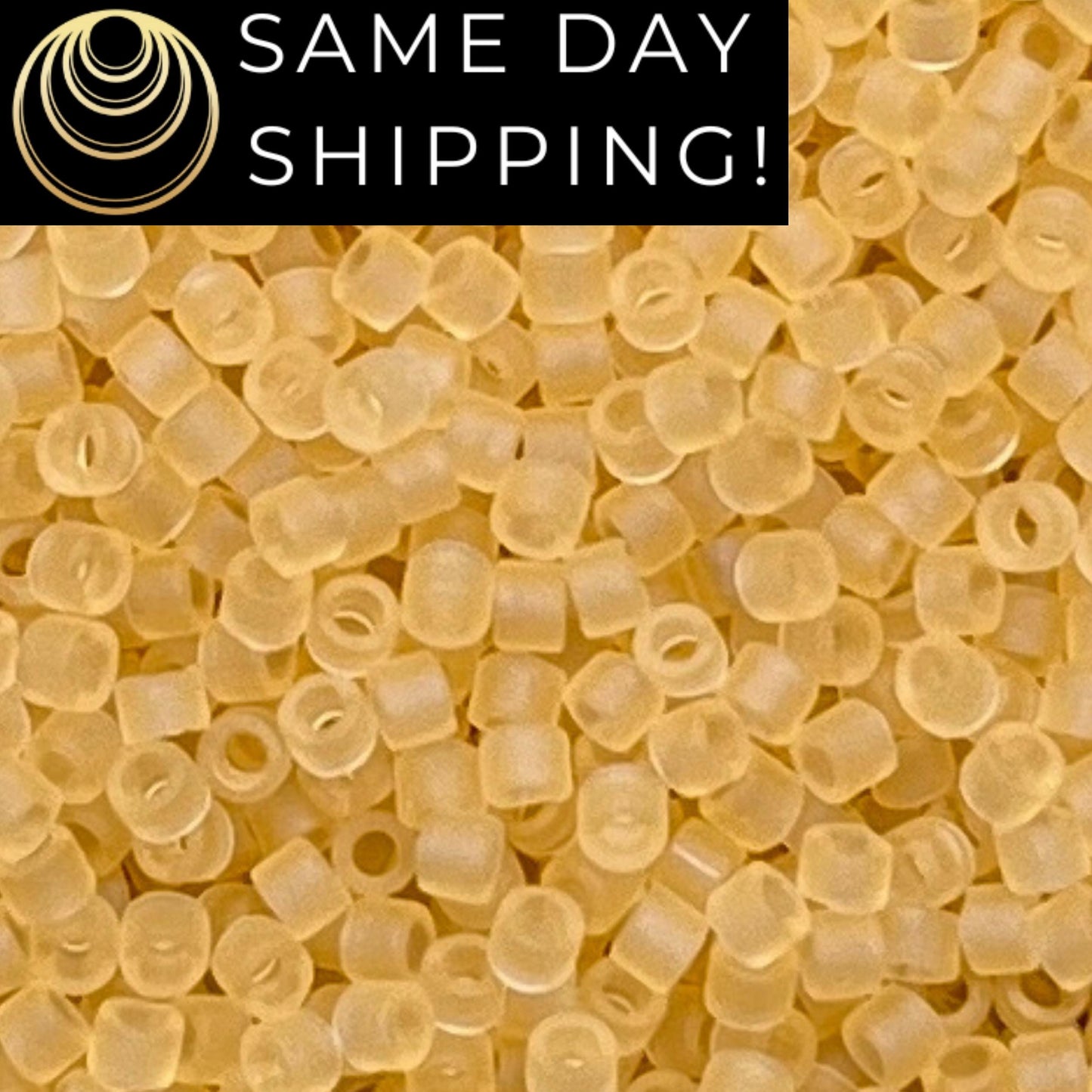 DB1272 (1 gram-20 grams) Miyuki Size 11/0 Delica Beads Transparent Matte Crystal Ivory-Free Container! Same Day Shipping!