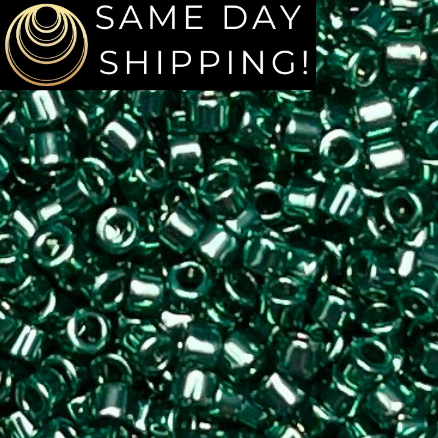 DB458 Same Day Shipping! 1 Gram-20 Grams Miyuki 11/0 Delica Beads Galvanized Dark Teal Green -Free Container! DB0458 DB-458