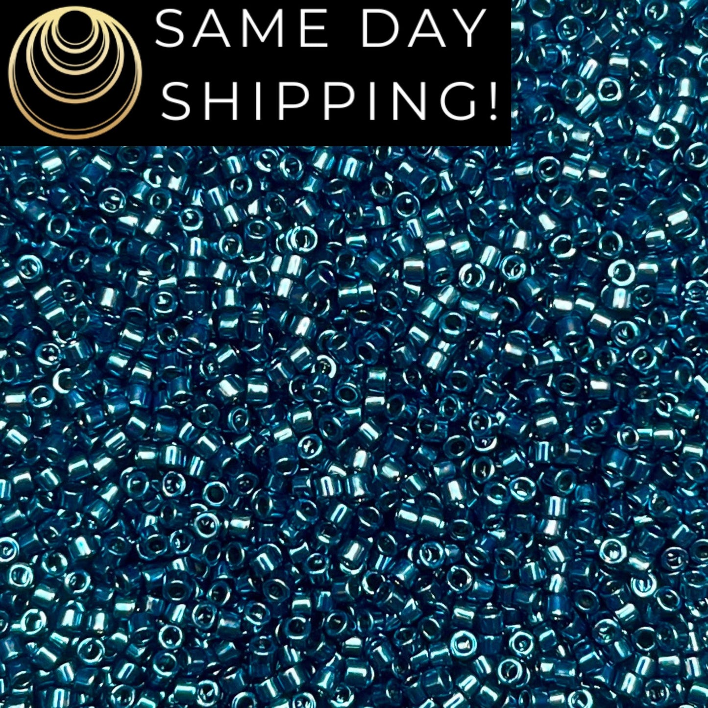 DB459 Same Day Shipping! 1 Gram-20 Grams Miyuki 11/0 Delica Beads Galvanized Midnight Aqua Blue -Free Container! DB0459 DB-459