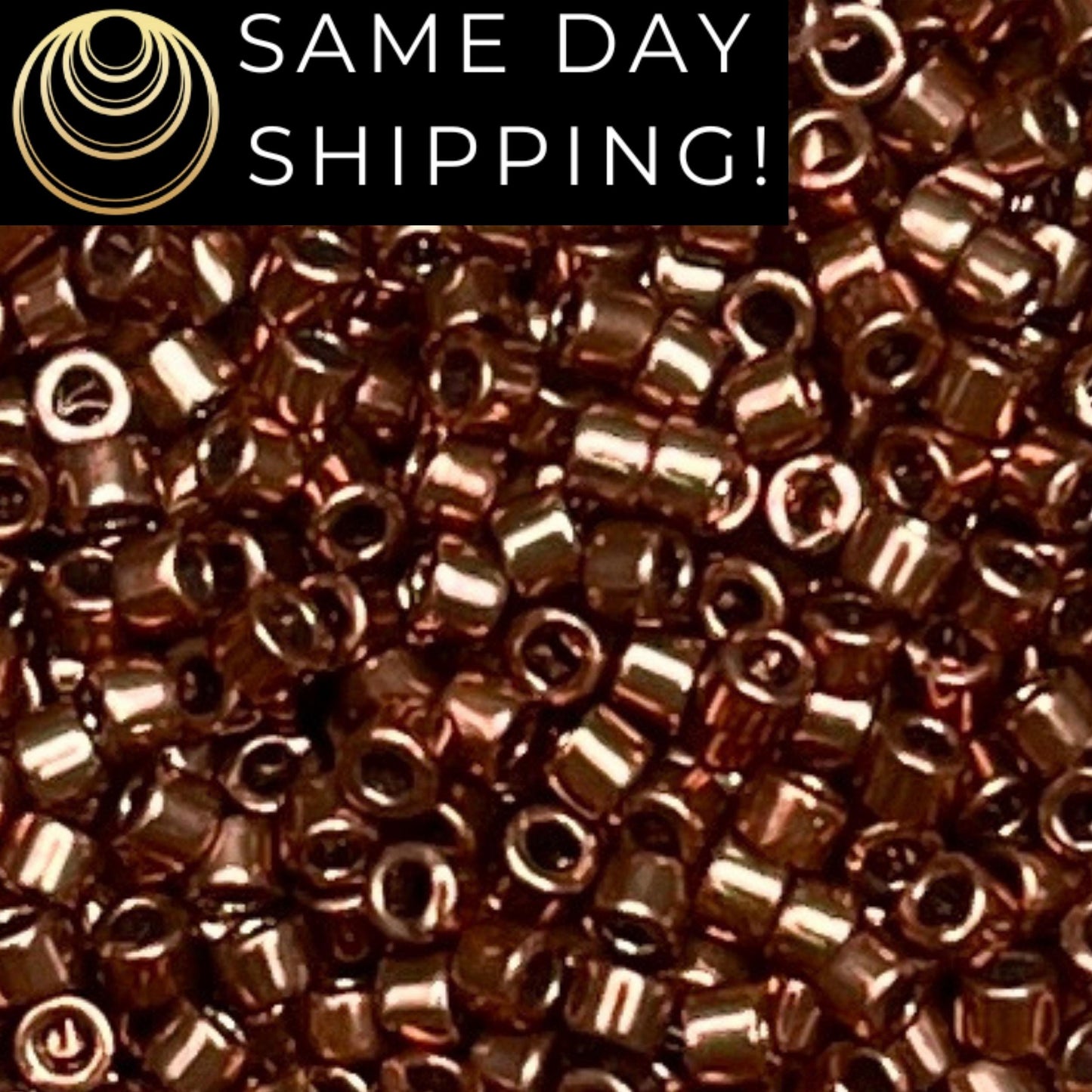 DB460 Same Day Shipping! 1 Gram-20 Grams Miyuki 11/0 Delica Beads Galvanized Cinnamon Brown -Free Container! DB-460 DB0460