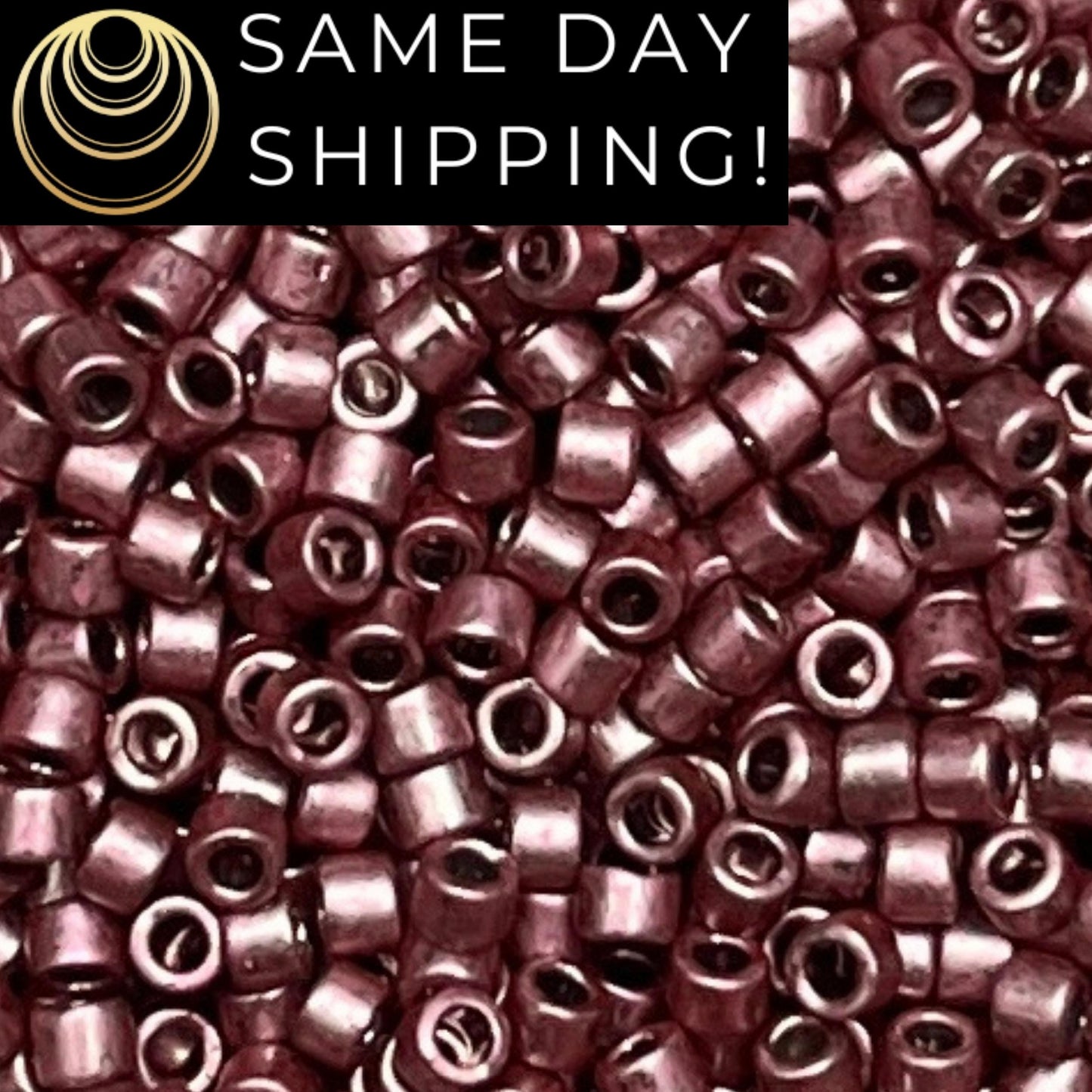 DB462 Same Day Shipping! 1 Gram-20 Grams Miyuki 11/0 Delica Beads Galvanized Dark Mauve -Free Container! DB0462 DB-462