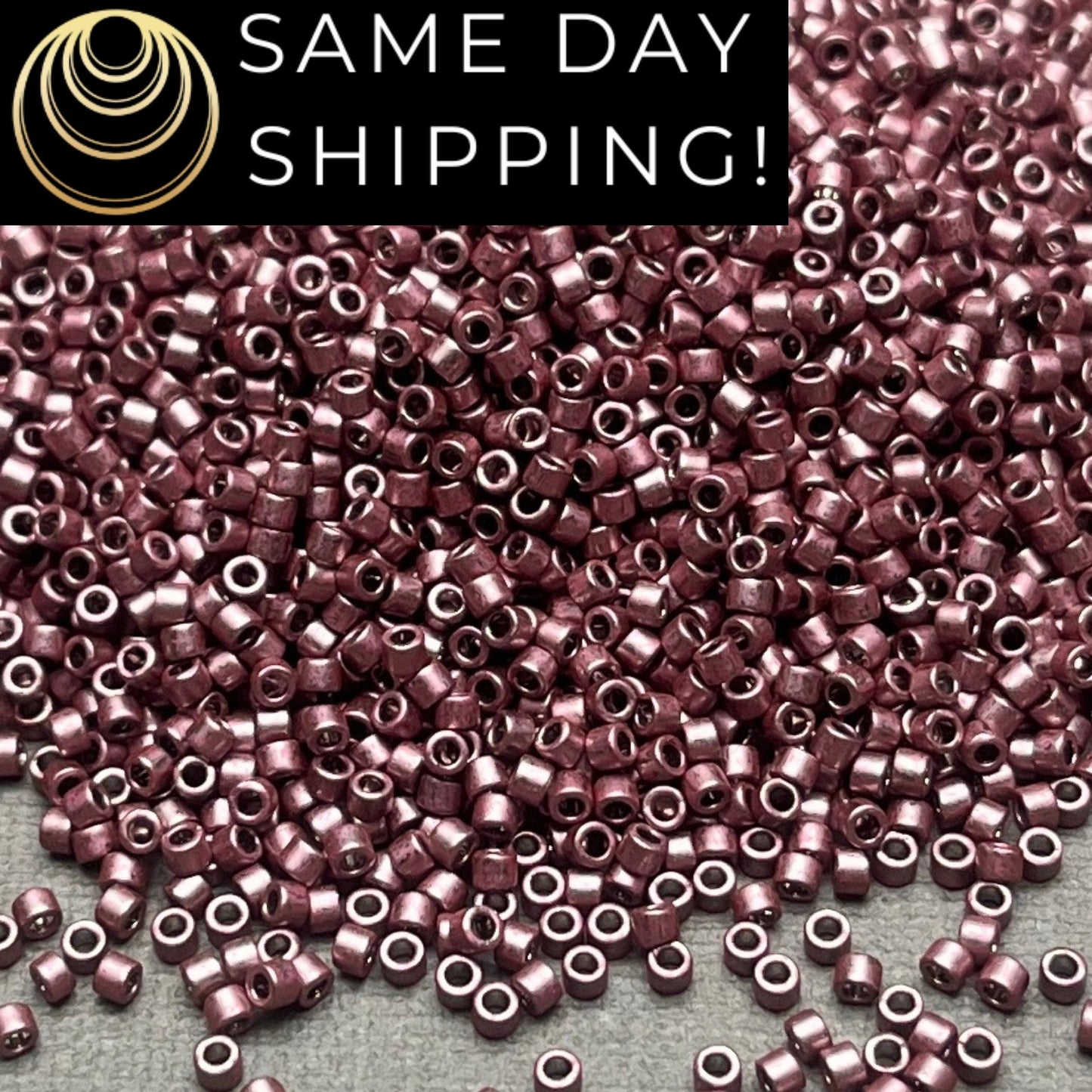 DB462 Same Day Shipping! 1 Gram-20 Grams Miyuki 11/0 Delica Beads Galvanized Dark Mauve -Free Container! DB0462 DB-462