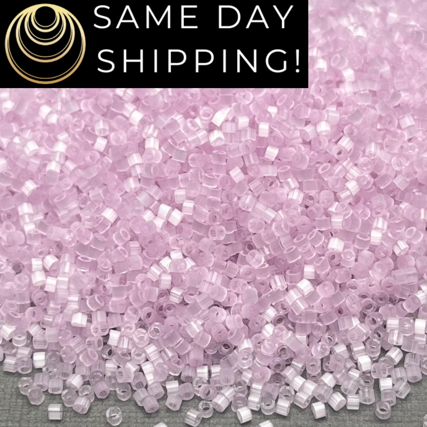 DB833 Same Day Shipping! 1 Gram -20 Grams Miyuki 11/0 Delica Beads Pale Orchid Silk Satin-Free Container! DB0833 DB-833