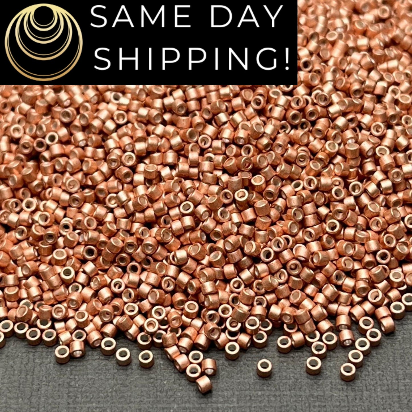 DB1155 (1 gram-20 grams) Miyuki Size 11/0 Delica Beads Galvanized Semi-Matte Muscat-Free Container! Same Day Shipping!