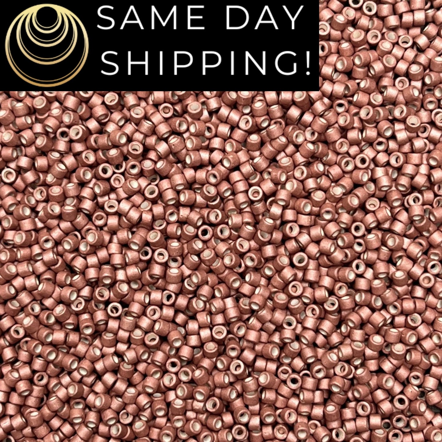 DB1166 (1 gram-20 grams) Miyuki Size 11/0 Delica Beads Galvanized Matte Pink Blush-Free Container! Same Day Shipping!