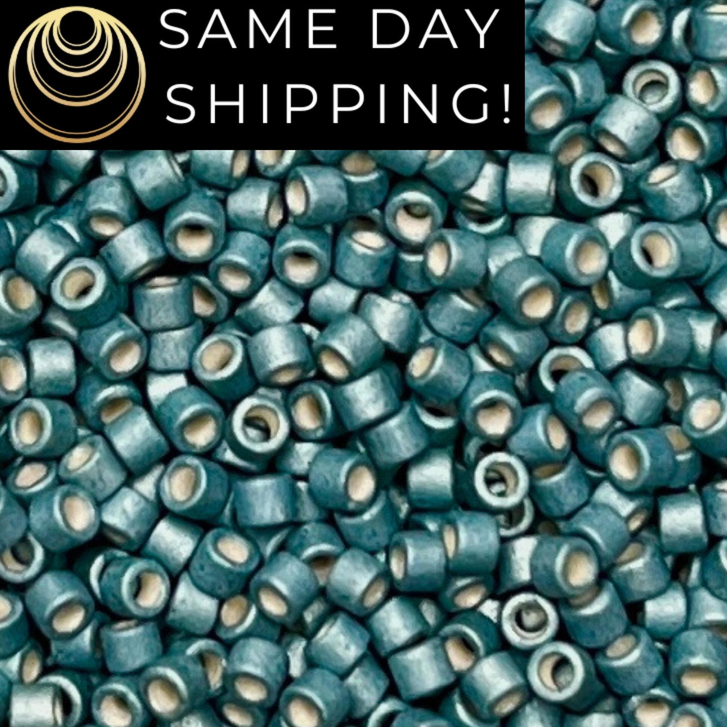 DB1172 (1 gram-20 grams) Miyuki Size 11/0 Delica Beads Galvanized Matte Dark Aqua-Free Container! Same Day Shipping!