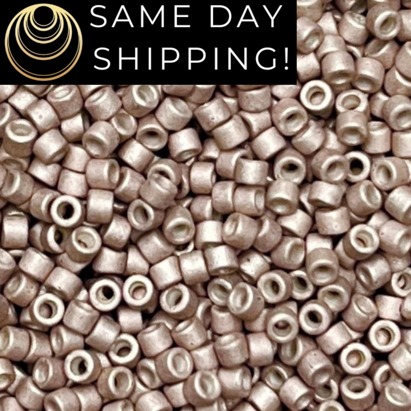 DB1176 (1 gram-20 grams) Miyuki Size 11/0 Delica Beads Galvanized Matte Ash Gray-Free Container! Same Day Shipping!