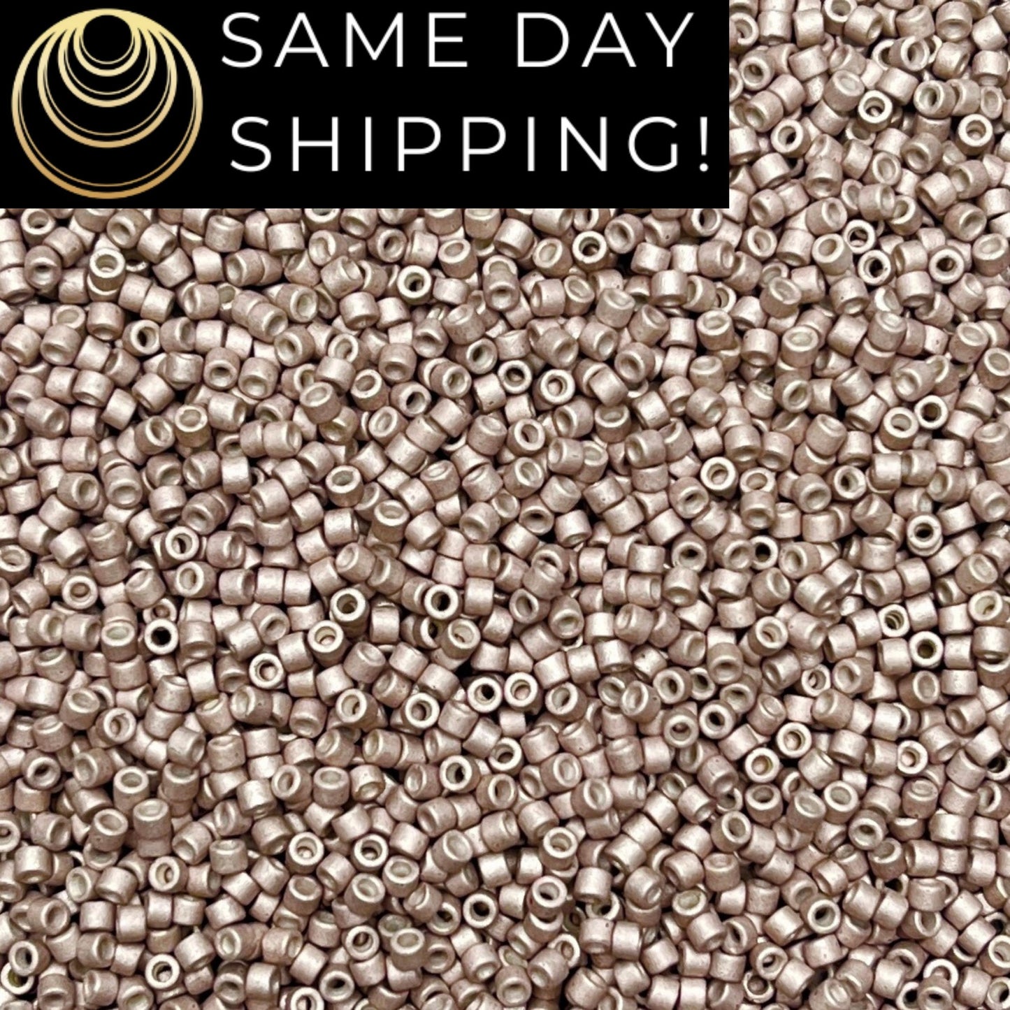 DB1176 (1 gram-20 grams) Miyuki Size 11/0 Delica Beads Galvanized Matte Ash Gray-Free Container! Same Day Shipping!