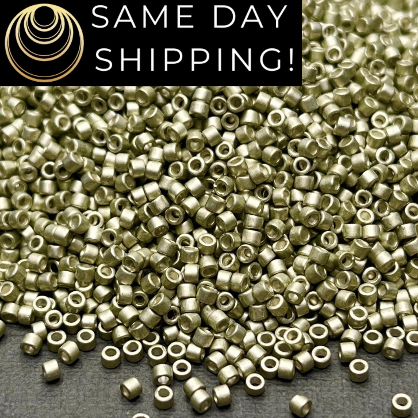 DB1181 (1 gram-20 grams) Miyuki Size 11/0 Delica Beads Galvanized Semi-Matte Aloe-Free Container! Same Day Shipping!