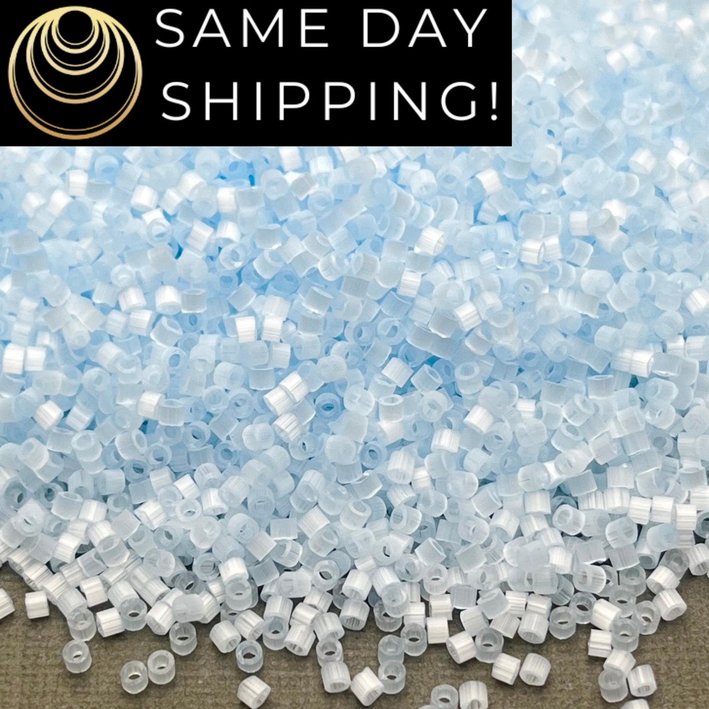 DB830 (1 Gram -20 Grams) Miyuki Size 11/0 Delica Beads Pale Aqua Silk Satin -Free Container! Same Day Shipping!