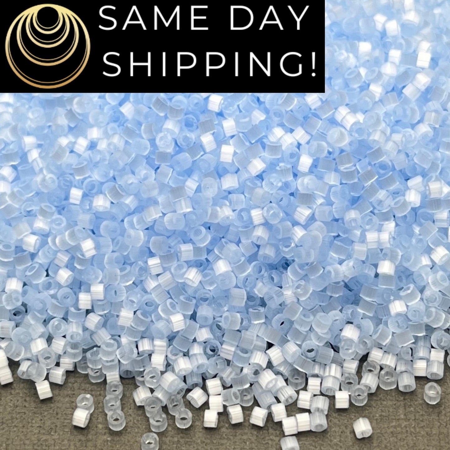 DB831 (1 Gram -20 Grams) Miyuki Size 11/0 Delica Beads Light Periwinkle Silk Satin -Free Container! Same Day Shipping!