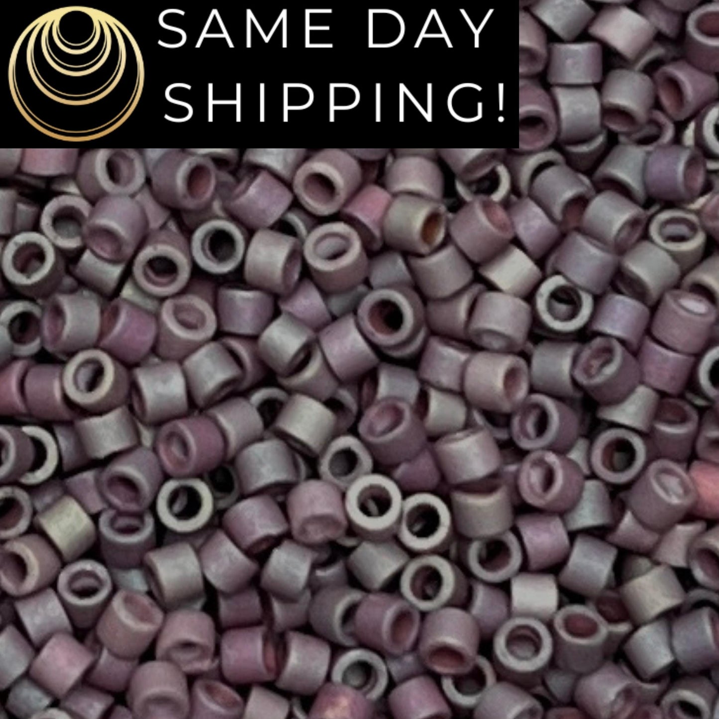 DB1062 (1 gram-20 grams) Miyuki Size 11/0 Delica Beads Metallic Purple Sage Gold Iris-Free Container! Same Day Shipping!