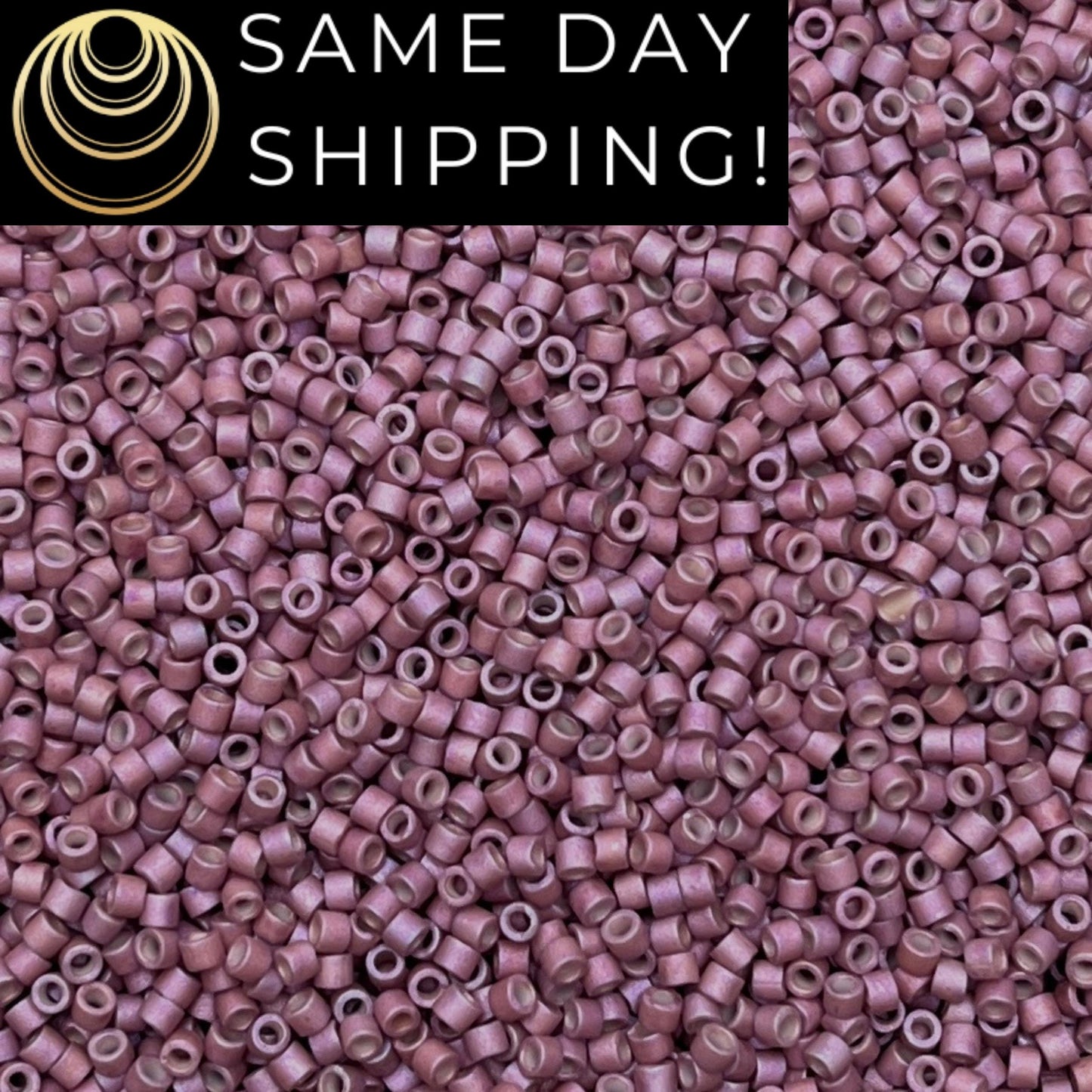 DB1066 (1 gram-20 grams) Miyuki Size 11/0 Delica Beads Metallic Heather Gold Iris-Free Container! Same Day Shipping!