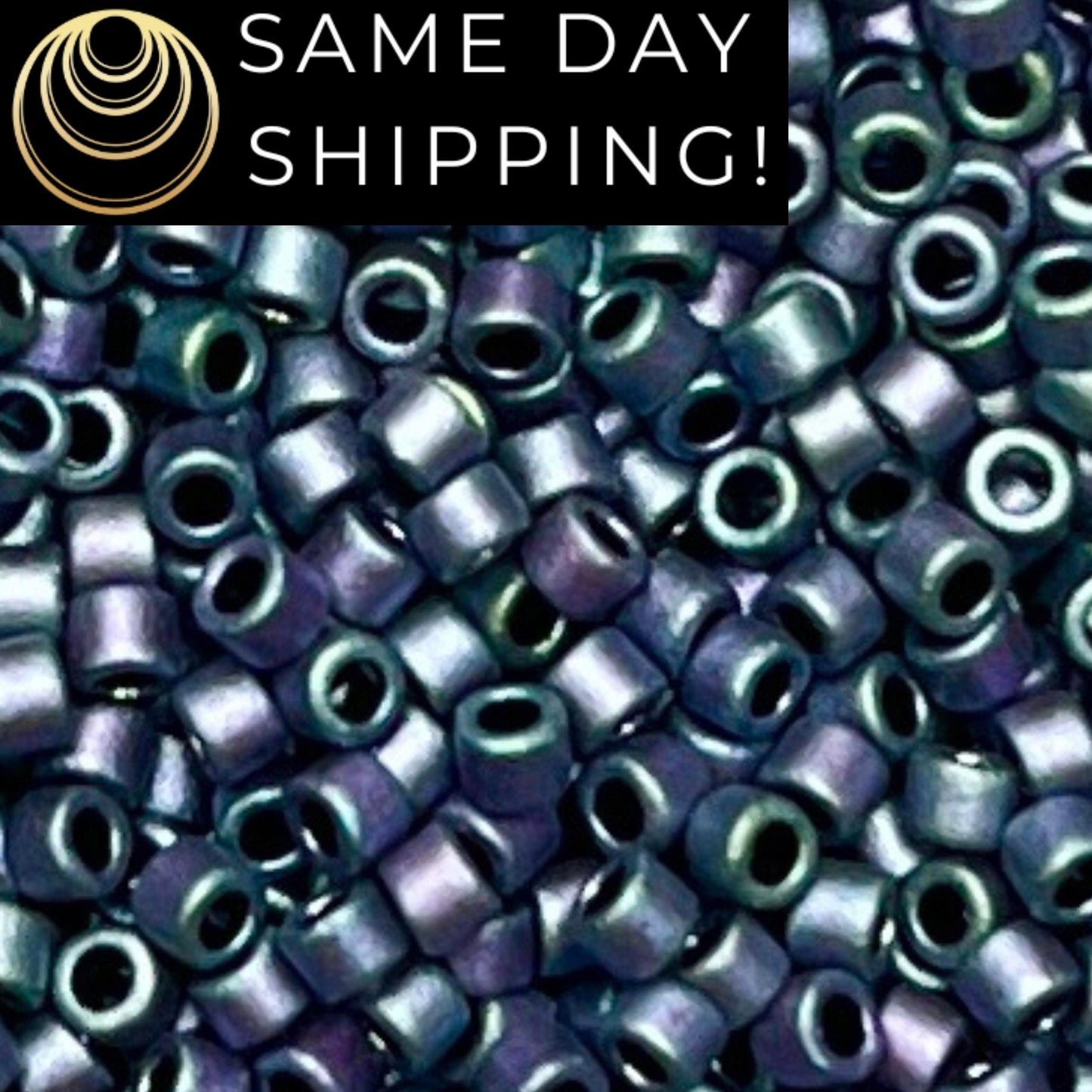 DB1054 (1 gram-20 grams) Miyuki Size 11/0 Delica Beads Metallic Plum Bold Iris-Free Container! Same Day Shipping!