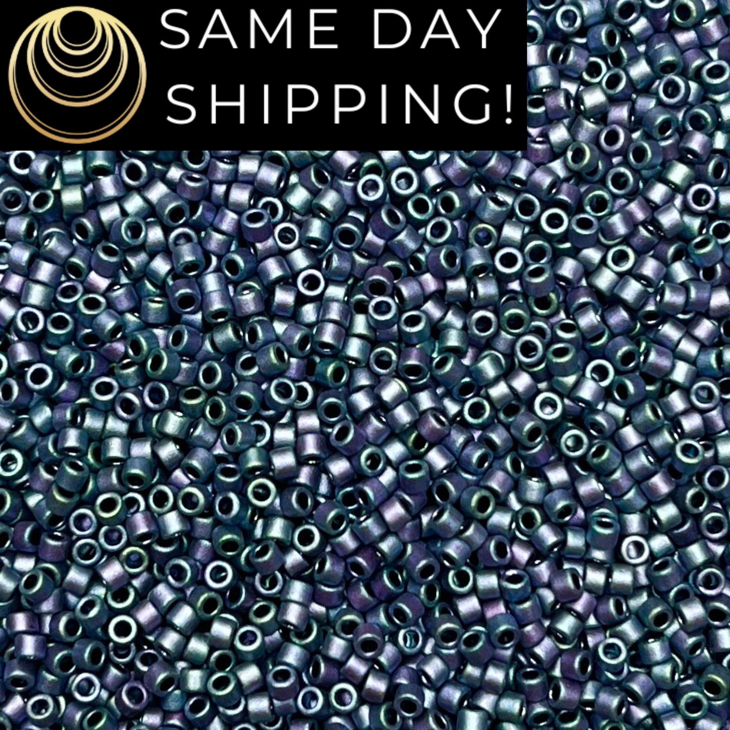 DB1054 (1 gram-20 grams) Miyuki Size 11/0 Delica Beads Metallic Plum Bold Iris-Free Container! Same Day Shipping!