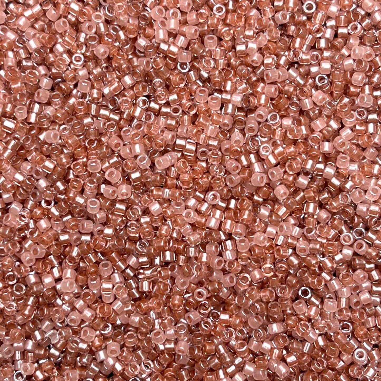 DB988 (1 gram-20 grams) Miyuki Size 11/0 Delica Beads Pink Luster Mix-Free Container! Same Day Shipping!
