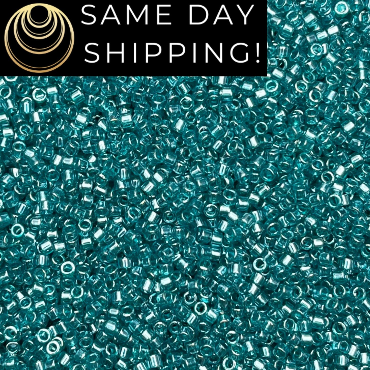 DB1228 (1 gram-20 grams) Miyuki Size 11/0 Delica Beads Transparent Caribbean Teal Luster-Free Container! Same Day Shipping!