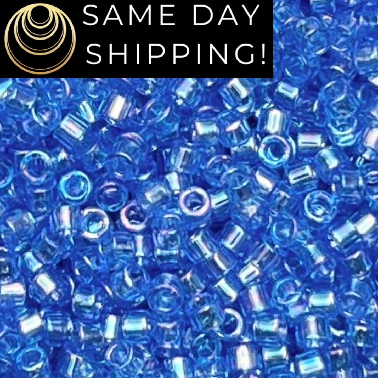 DB1250 (1 gram-20 grams) Miyuki Size 11/0 Delica Beads Transparent Azure AB-Free Container! Same Day Shipping!