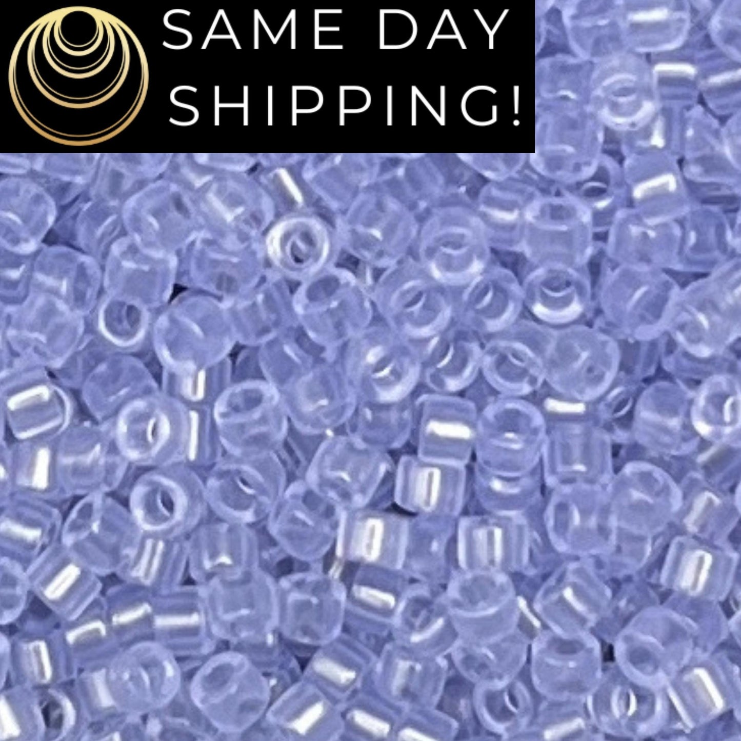 DB1407 (1 gram-20 grams) Miyuki Size 11/0 Delica Beads Transparent Pale Amethyst-Free Container! Same Day Shipping!