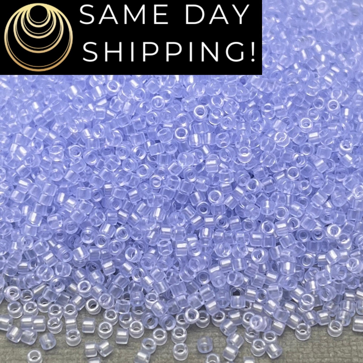 DB1407 (1 gram-20 grams) Miyuki Size 11/0 Delica Beads Transparent Pale Amethyst-Free Container! Same Day Shipping!