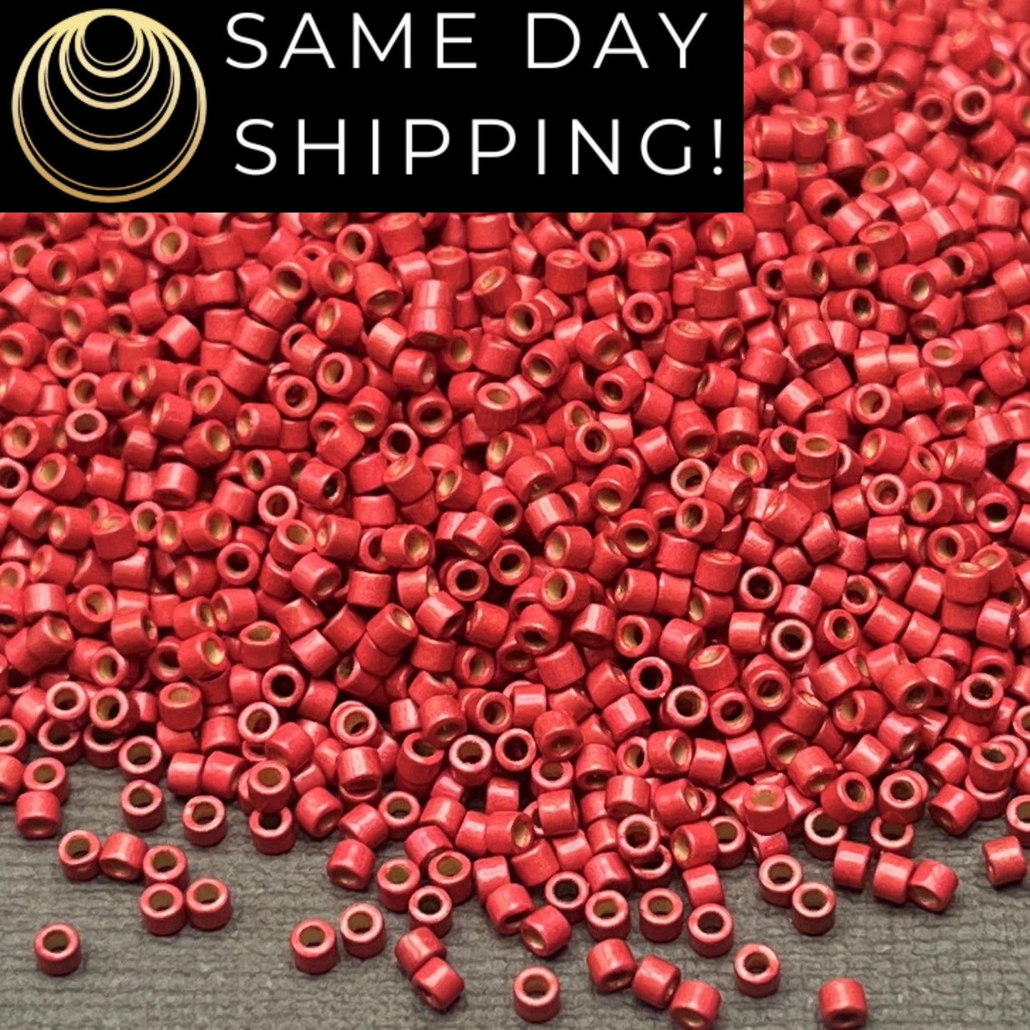 DB1841F (1 gram-20 grams) Miyuki Size 11/0 Delica Beads Duracoat Matte Galvanized Light Cranberry-Free Container! Same Day Shipping!