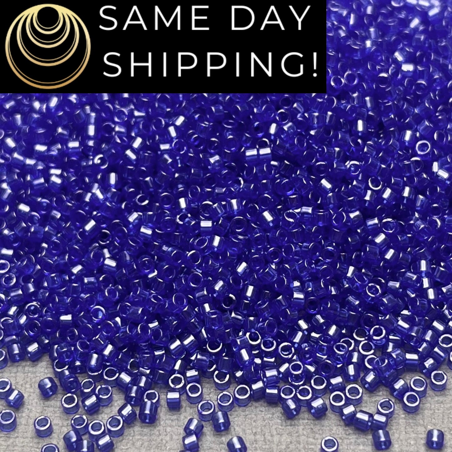 DB1896 (1 gram-20 grams) Miyuki Size 11/0 Delica Beads Dark Azure Blue-Free Container! Same Day Shipping!