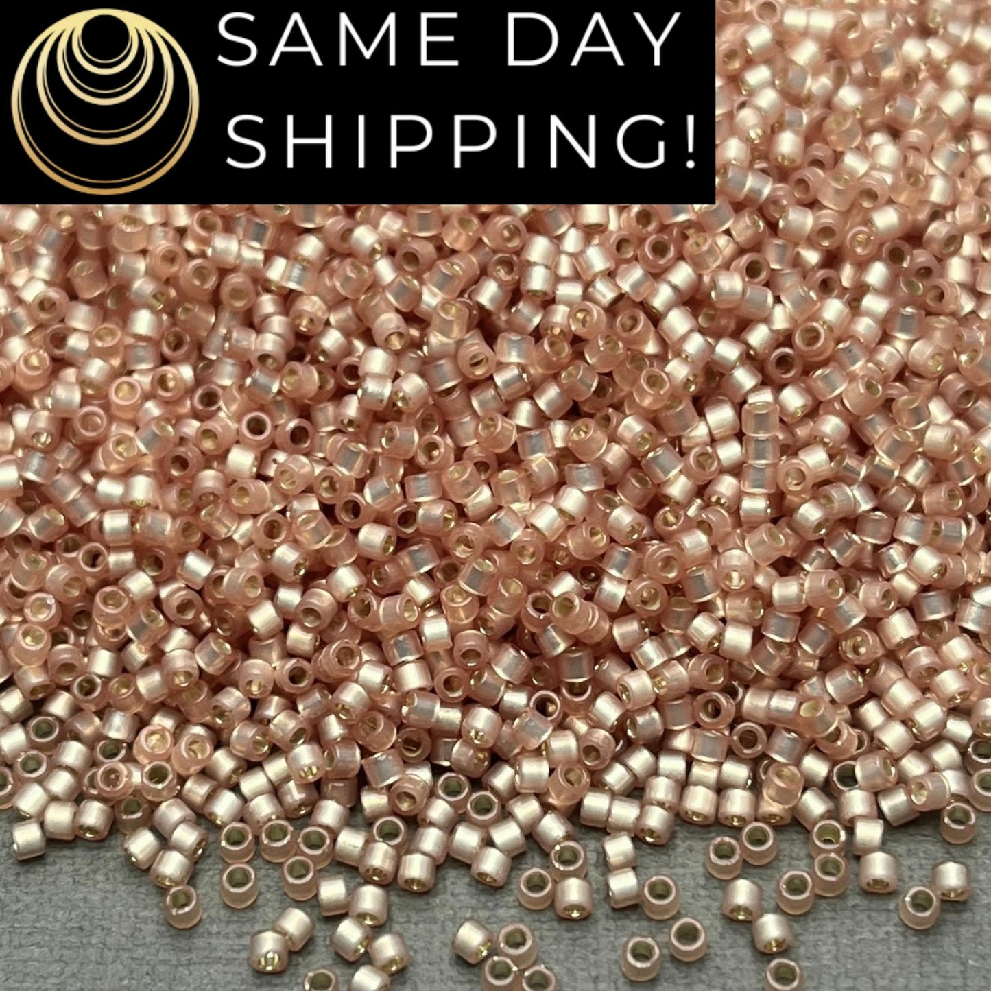DB2177 (1 gram-20 grams) Miyuki Size 11/0 Delica Beads Duracoat Matte Silver Lined Dyed Mica-Free Container! Same Day Shipping!