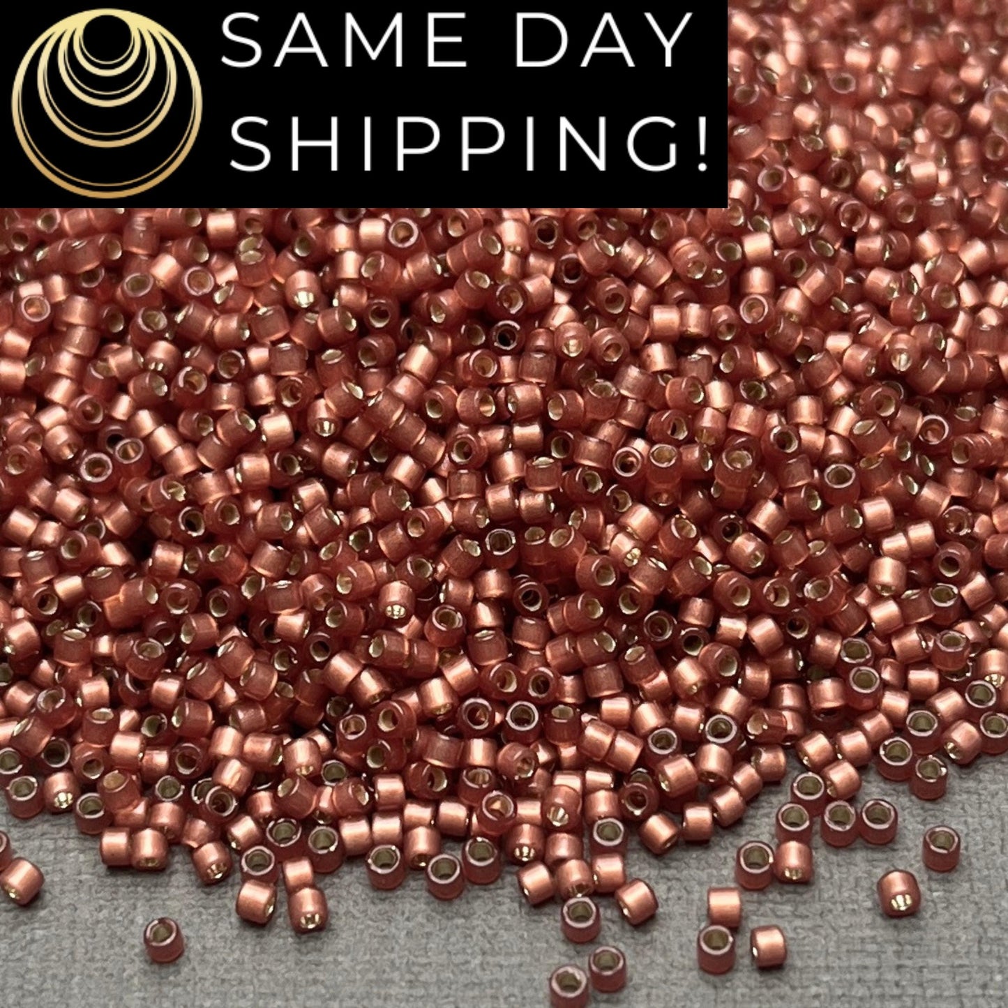 DB2179 (1 gram-20 grams) Miyuki Size 11/0 Delica Beads Semi-Frosted Duracoat Silver Lined Magenta-Free Container! Same Day Shipping!