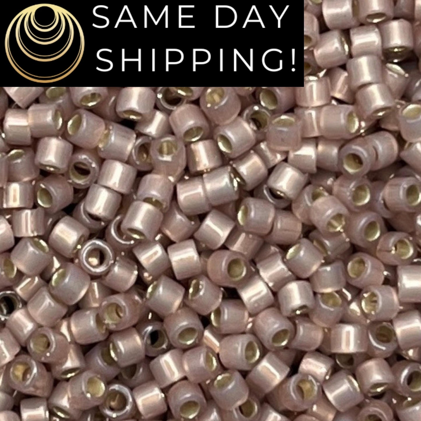 DB1459 (1 gram-20 grams) Miyuki Size 11/0 Delica Beads Silver Lined Shell Opal-Free Container! Same Day Shipping!