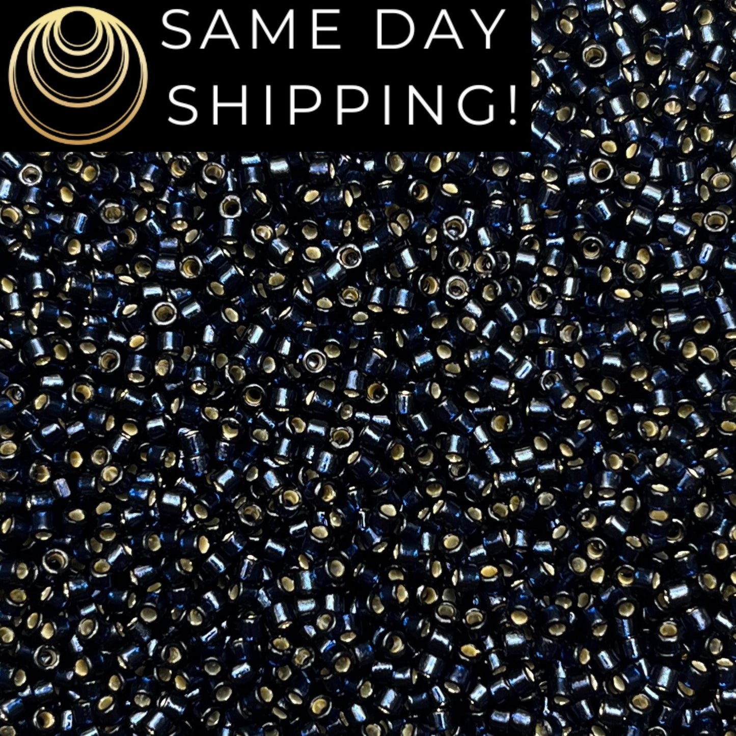 DB2192 (1 gram-20 grams) Miyuki Size 11/0 Delica Beads Duracoat Silver Lined Dyed Montana Blue-Free Container! Same Day Shipping!