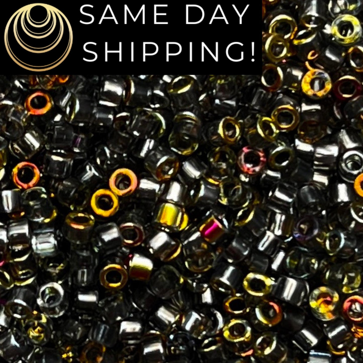 DB2201 (1 gram-20 grams) Miyuki Size 11/0 Delica Beads Crystal/Marea (VM)-Free Container! Same Day Shipping!
