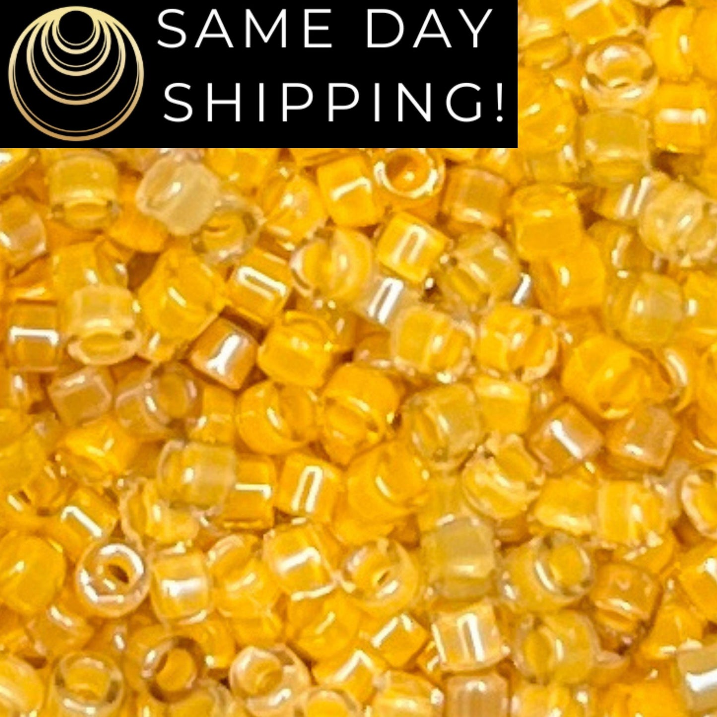 DB2061 (1 gram-20 grams) Miyuki Size 11/0 Delica Beads Luminous Pineapple Mix-Free Container! Same Day Shipping!