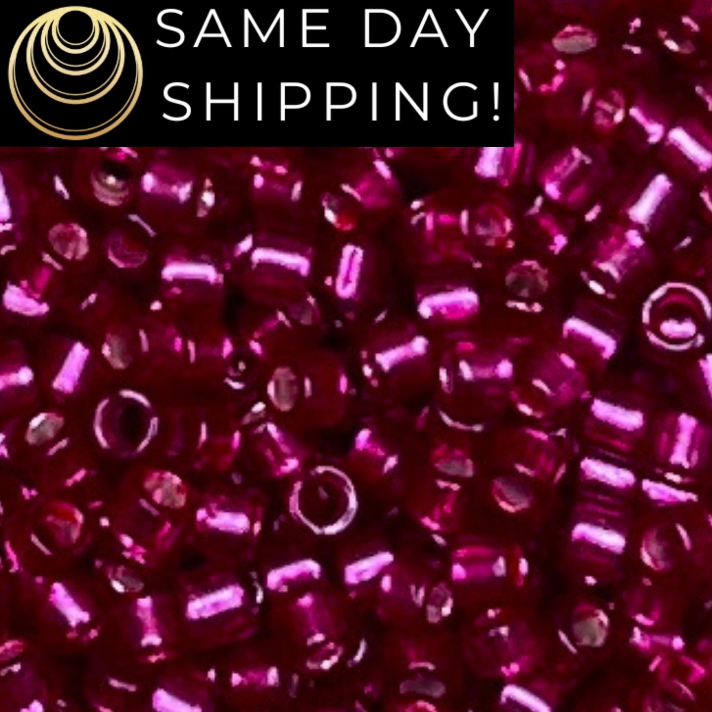 DB2161 (1 gram-20 grams) Miyuki Size 11/0 Delica Beads Duracoat Silver Lined Dyed Petunia-Free Container! Same Day Shipping!