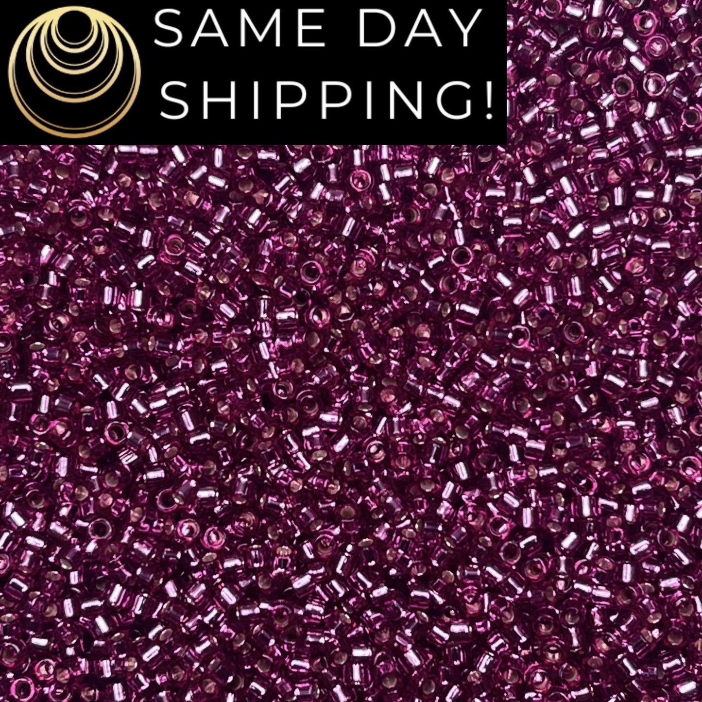 DB2162 (1 gram-20 grams) Miyuki Size 11/0 Delica Beads Duracoat Silver Lined Dyed Hydrangea-Free Container! Same Day Shipping!