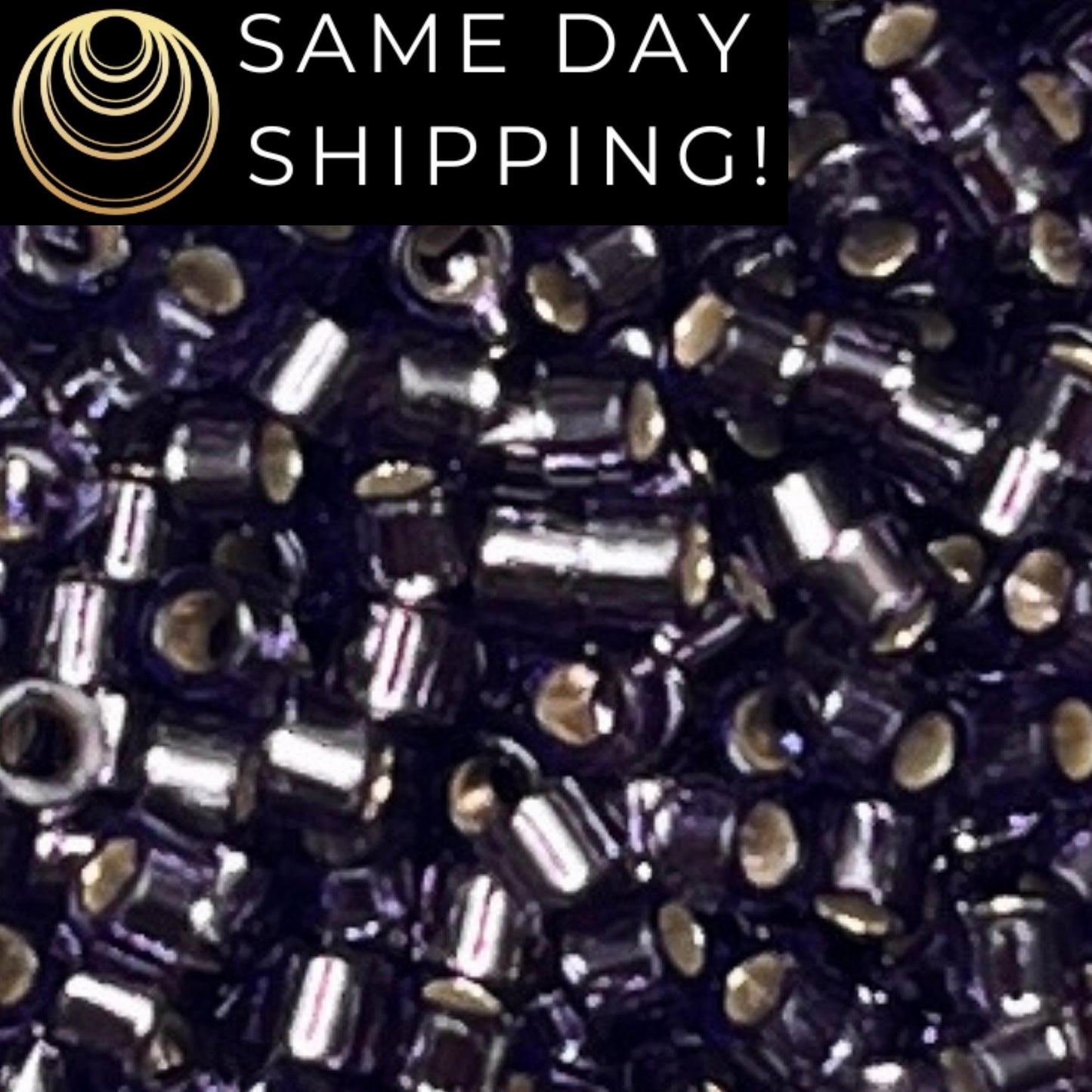 DB2167 (1 gram-20 grams) Miyuki Size 11/0 Delica Beads Duracoat Silver Lined Dyed Prussian Blue-Free Container! Same Day Shipping!