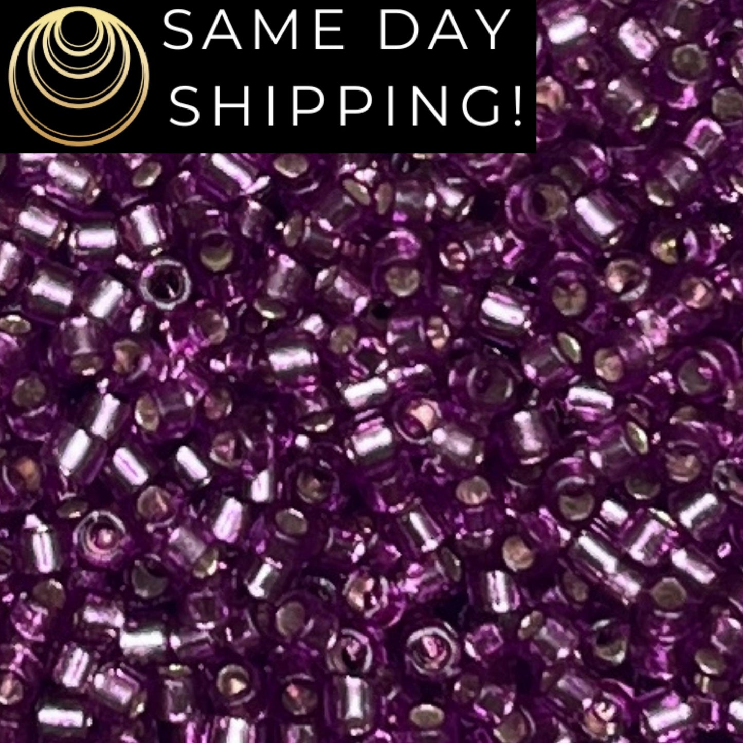 DB2169 (1 gram-20 grams) Miyuki Size 11/0 Delica Beads Duracoat Silver Lined Dyed Lilac-Free Container! Same Day Shipping!