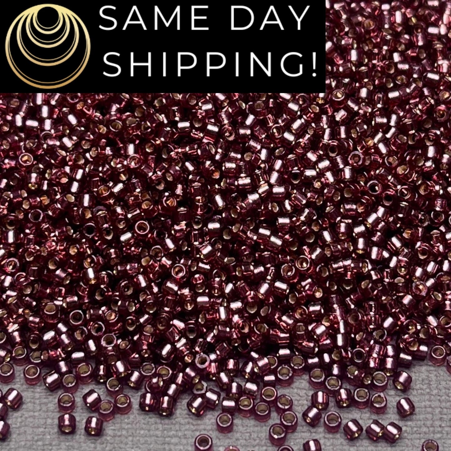 DB2170 (1 gram-20 grams) Miyuki Size 11/0 Delica Beads Duracoat Silver Lined Dyed Raisin-Free Container! Same Day Shipping!