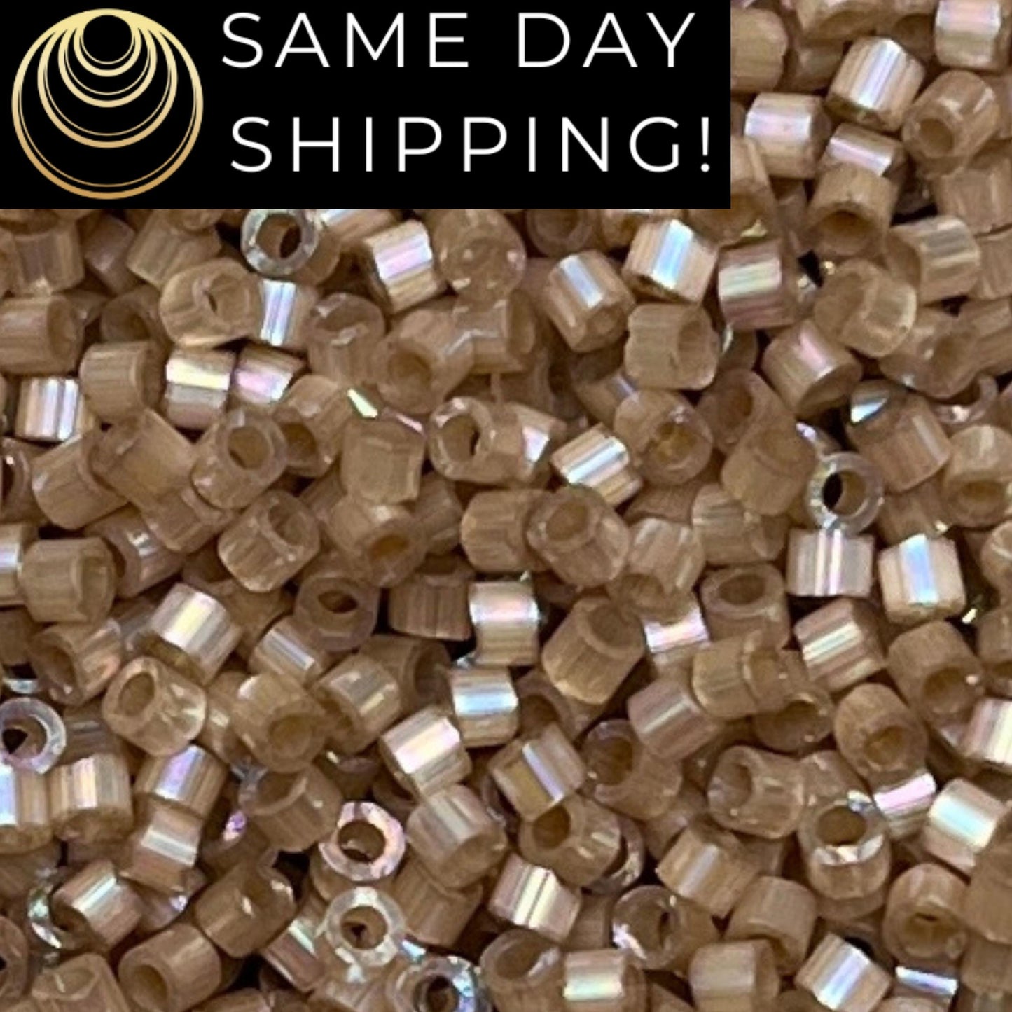 DB1862 (1 Gram -20 Grams) Miyuki Size 11/0 Delica Beads Silk Inside Dyed Sand Dune-Free Container! Same Day Shipping! DB1862 DB-1862