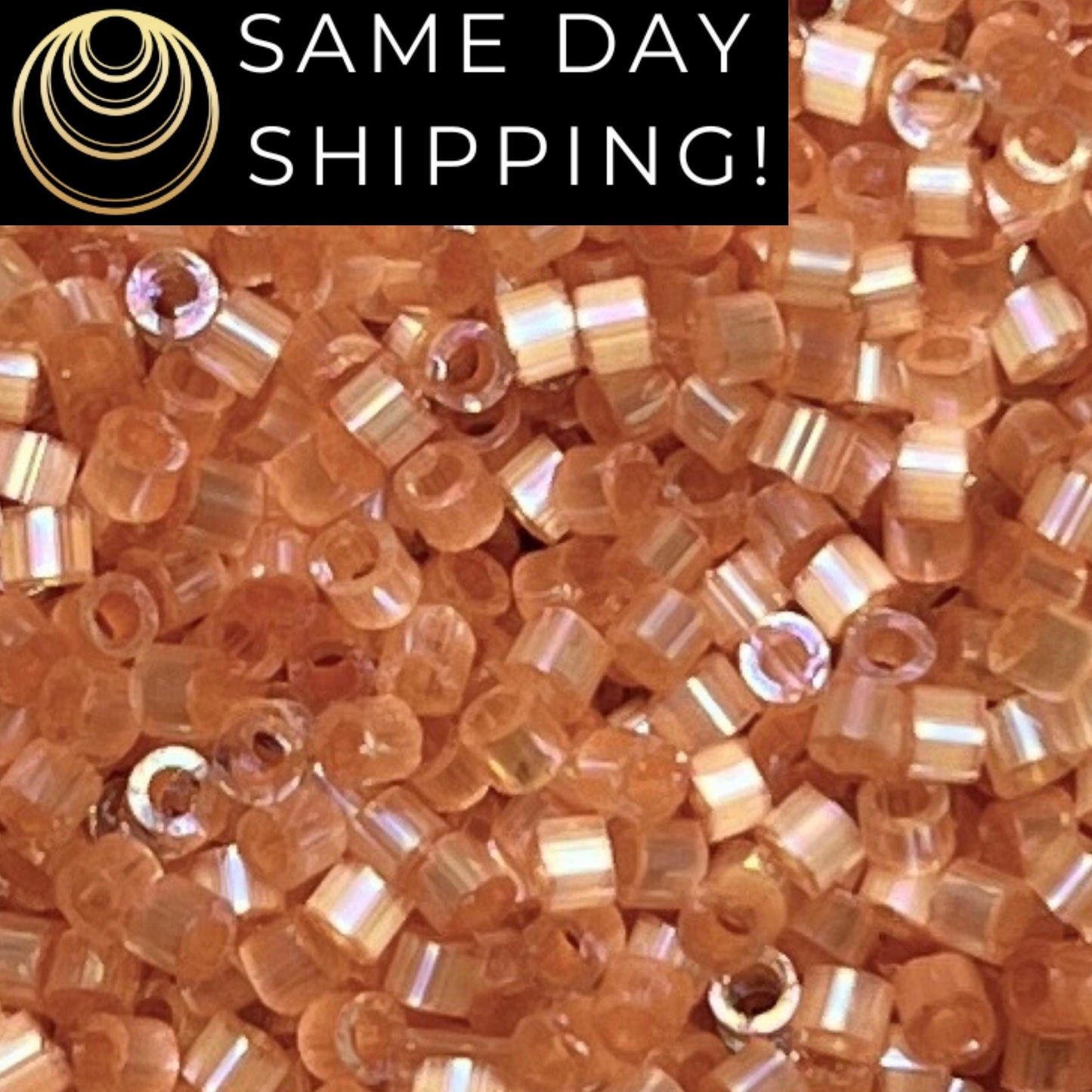 DB1864 (1 Gram -20 Grams) Miyuki Size 11/0 Delica Beads Silk Inside Dyed Topaz AB-Free Container! Same Day Shipping! DB-1864