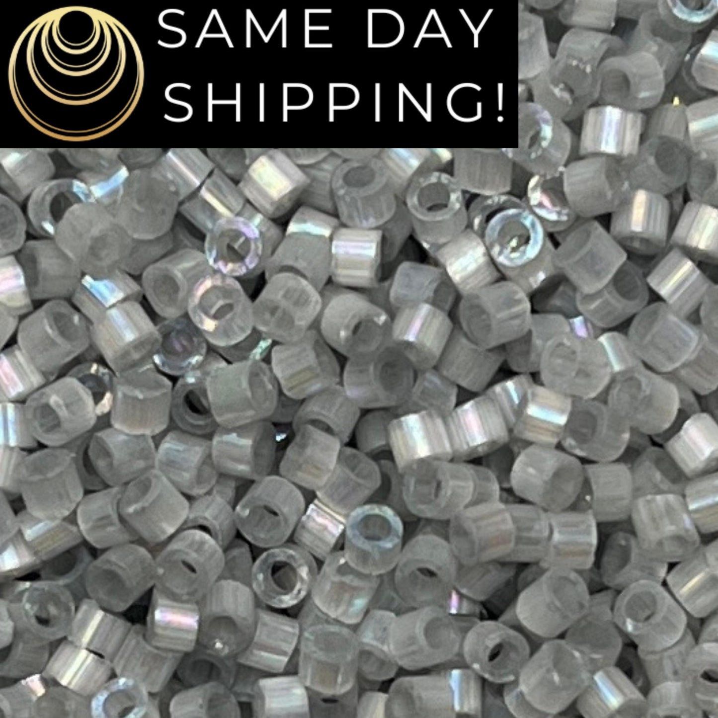 DB1871 (1 Gram -20 Grams) Miyuki Size 11/0 Delica Beads Silk Inside Dyed Smoke Gray AB-Free Container! Same Day Shipping!